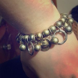 Beautiful Gold and silver dangle bracelet